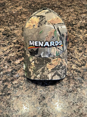 Menards Camo Adjustable Trucker Hat in Green & Brown